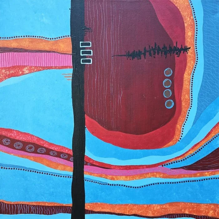 Lynnie Lang HEARTBEAT Acrylic on Canvas 20 x 20.jpg
