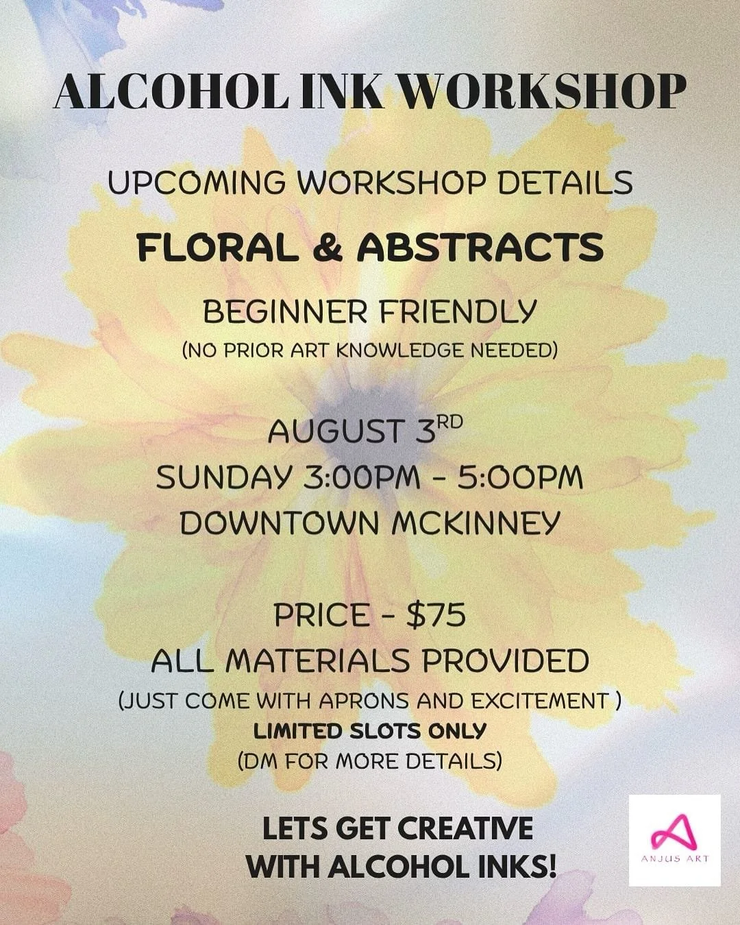 Alcohol Ink Workshop with Anju