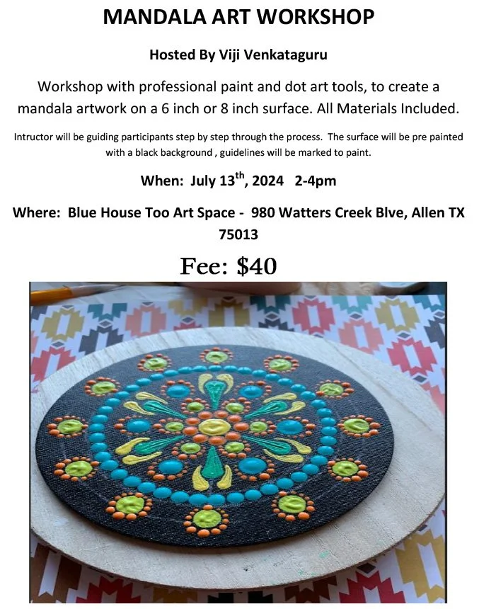 Mandala Workshp by Viji Venkatagura