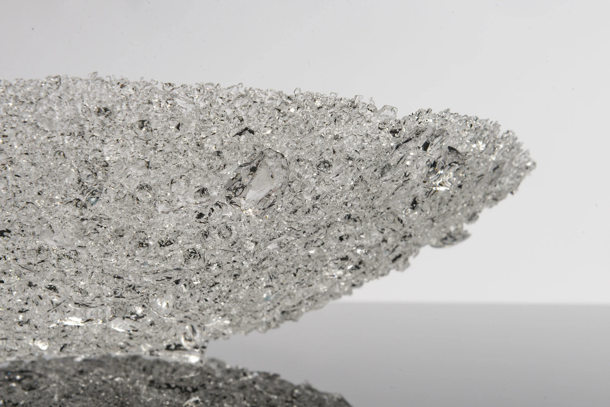 Naomi Jacques,  Crystal Frit fusion, Glass, Warm glass, sculpture forms curves