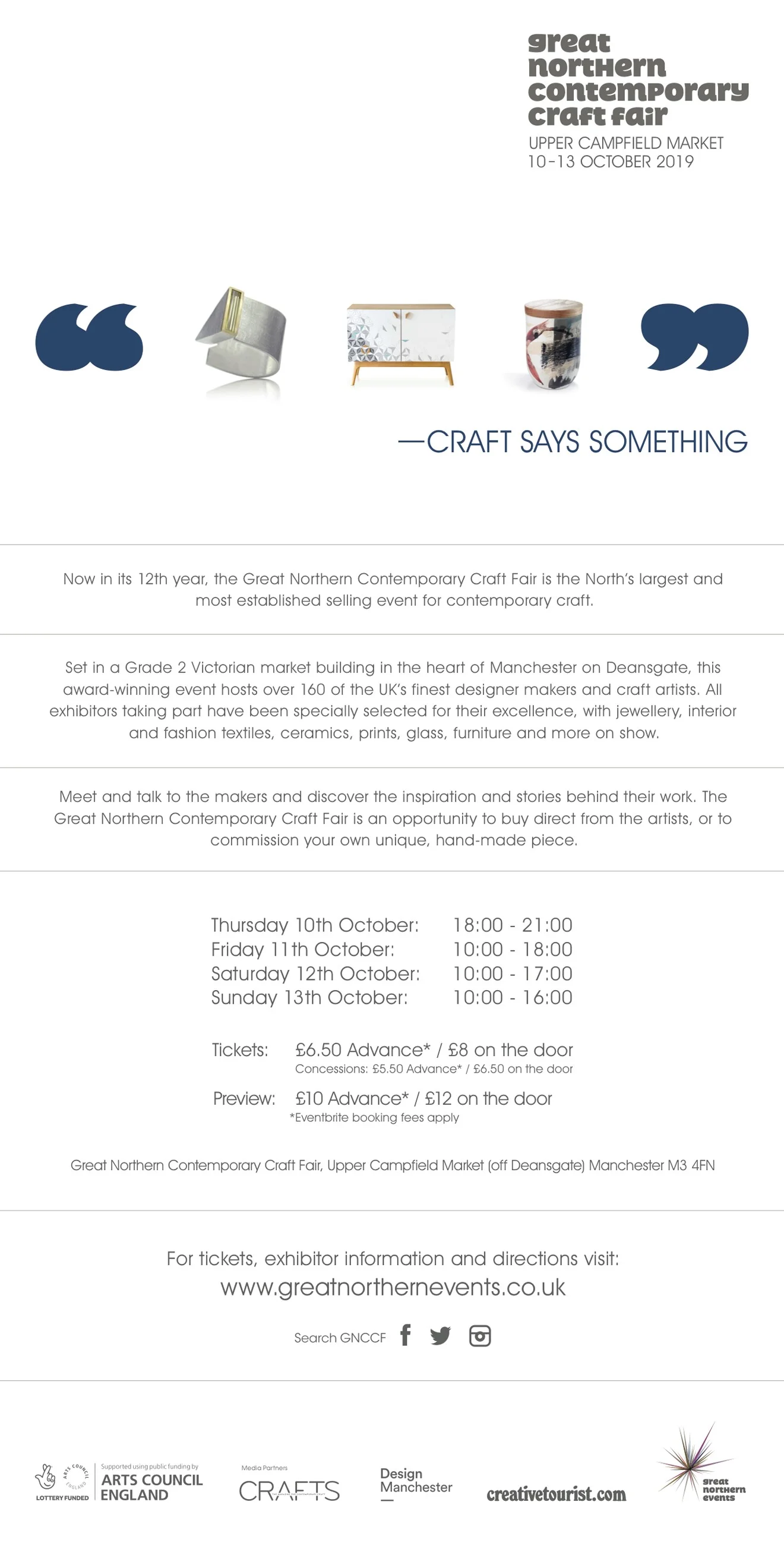 Great Northern Contemporary Craft Fair - Preview event