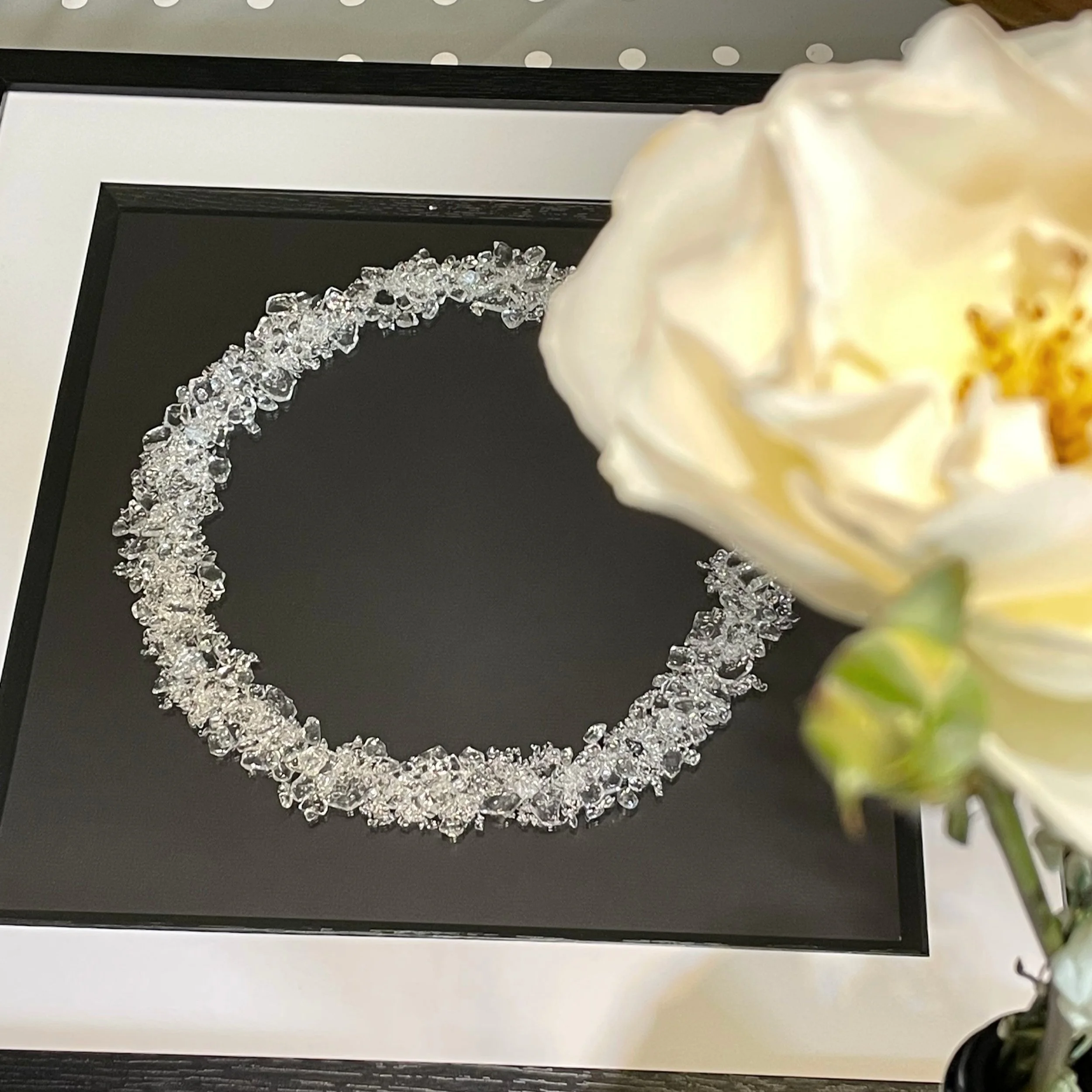 large framed crystal clear art work