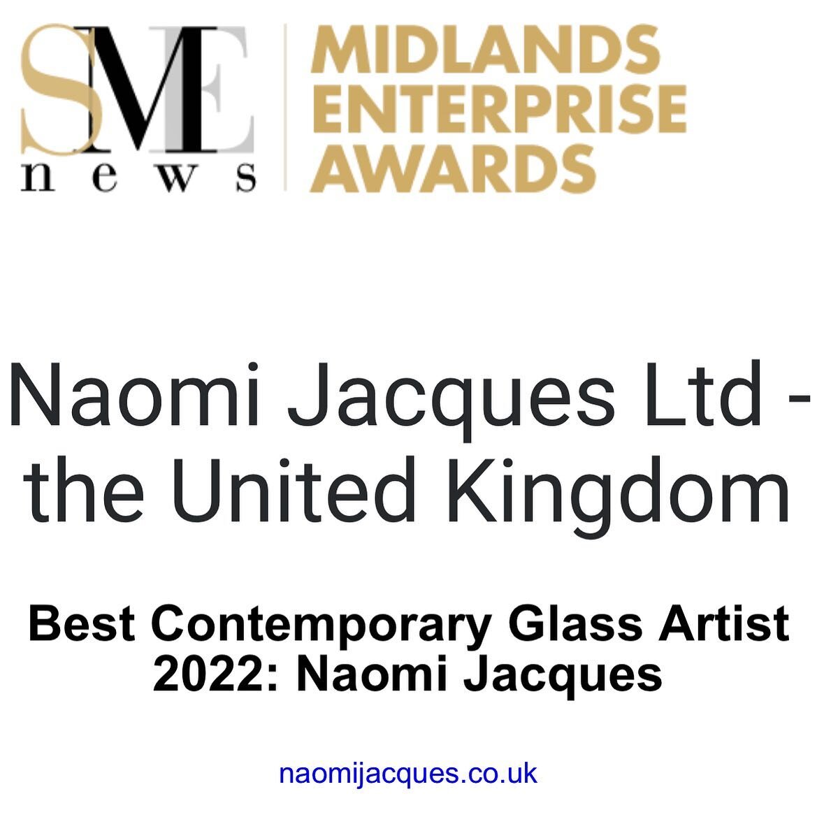 😬 I did it again&hellip; forgot to share news! 

It&rsquo;s tricky being the main person for everything- but this is PR and good PR at that! 

So here it is - Naomi Jacques Ltd won and award! 
B E S T  C O N T E M P O R A R Y  G L A S S  A R T I S T