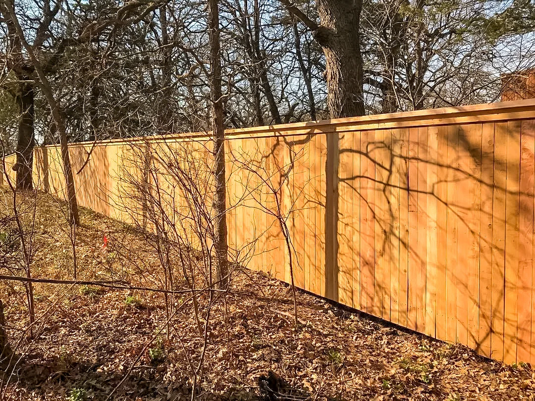 Cedar Fence with Cap & Trim