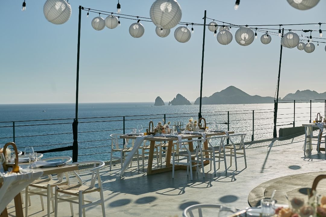 The Cape Cabo oceanfront wedding reception