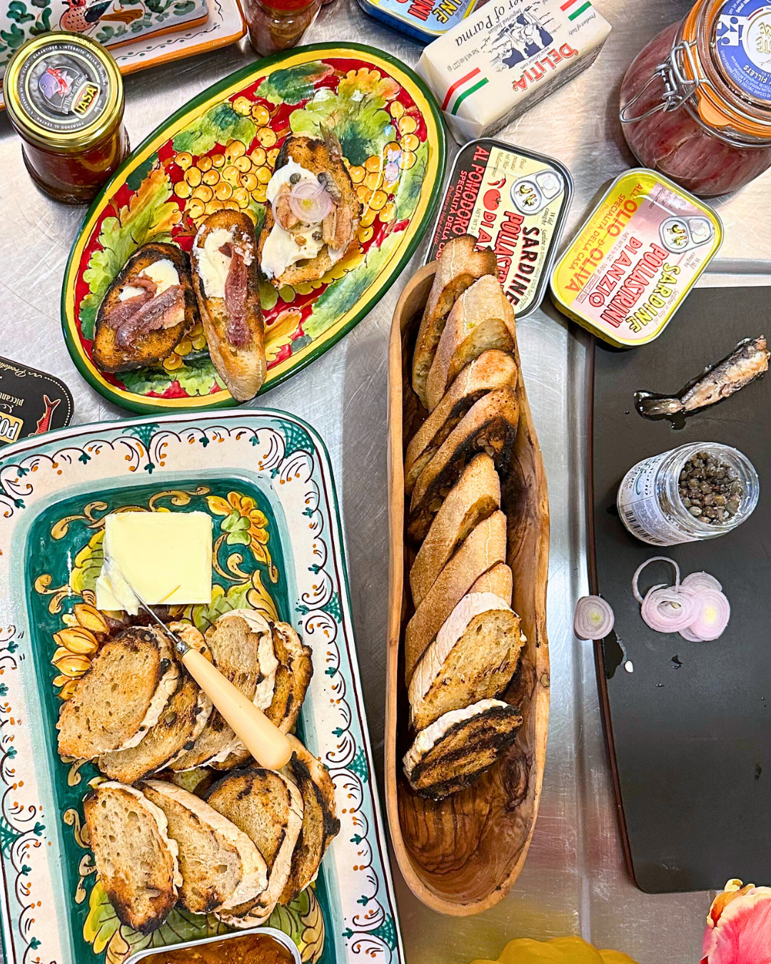 Toast w/ anchovies