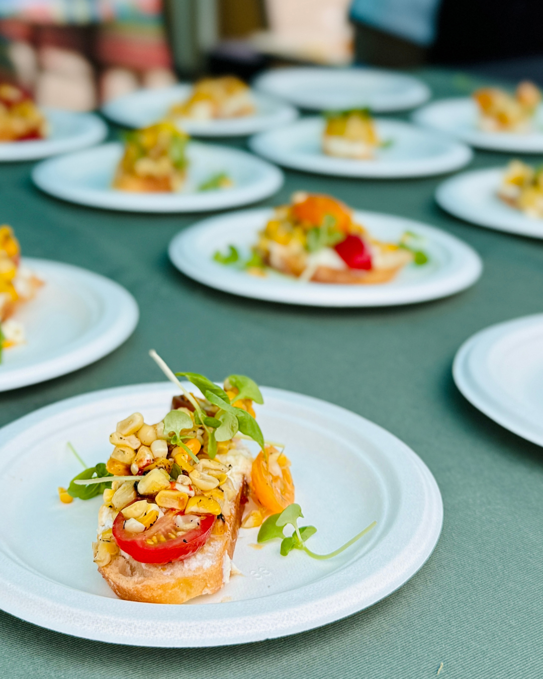 Sweet Corn &amp; Cherry Tomato Crostini
