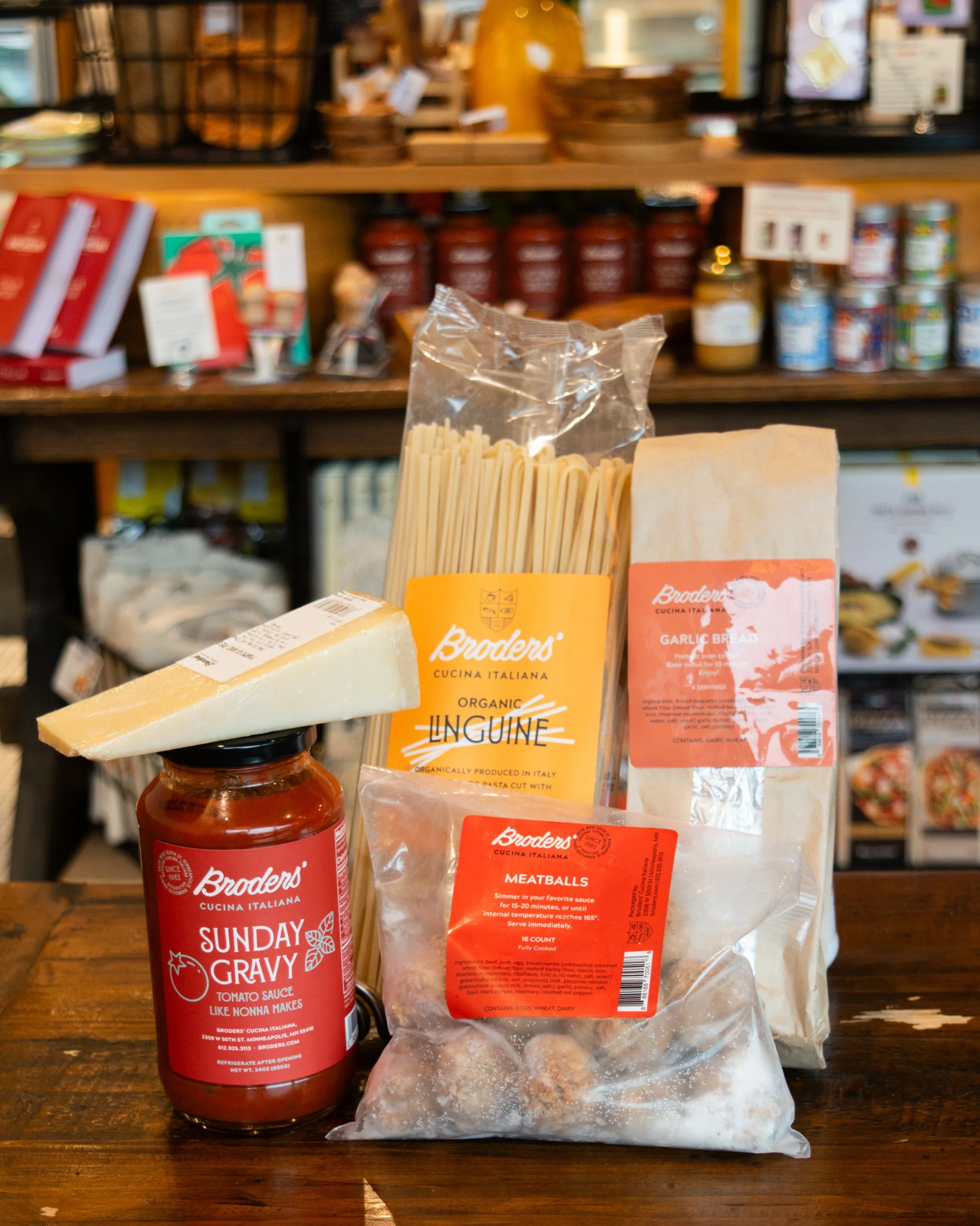 Need rainy weekend meal inspiration? Look no further. Family pasta night? How about Broders&rsquo; meatballs slow simmered in our Sunday Gravy, tossed with linguine, topped with grated Parmigiano Reggiano, and served with a side of garlic bread? OR&h