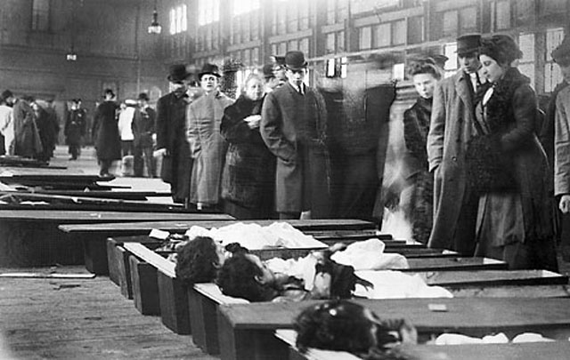 Thousands came to view the bodies and to try and identify the dead. Many became hysterical and even attempted suicide on the spot. 