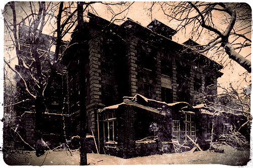 The ruins of Riverside Hospital on North Brother Island