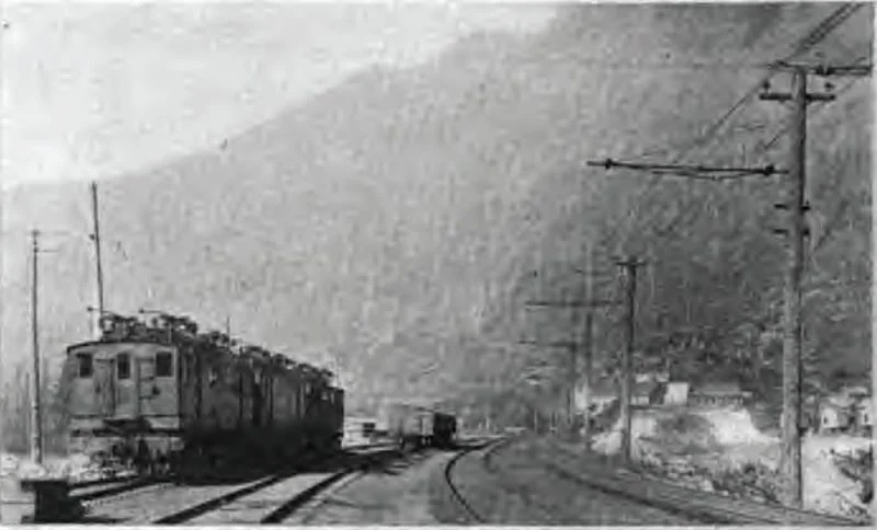 The depot and bunkhouses at Wellington before the disaster occurred.