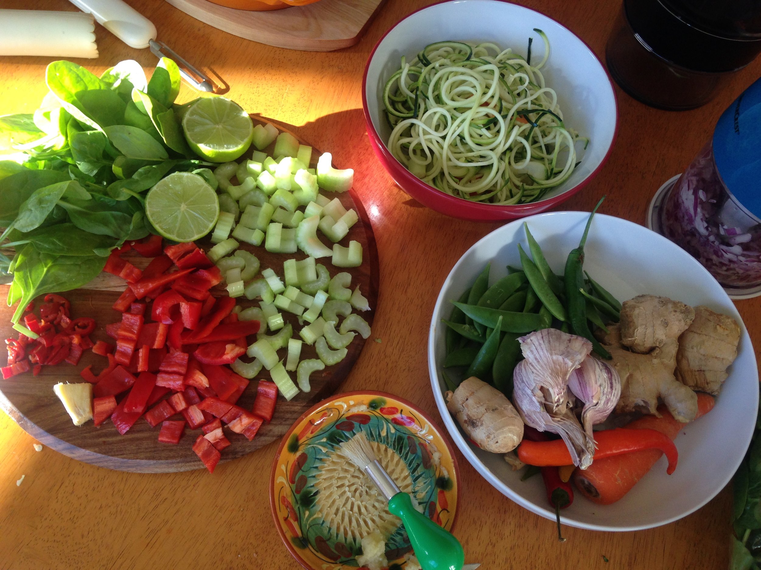All the ingredients prepared prior to cooking. 