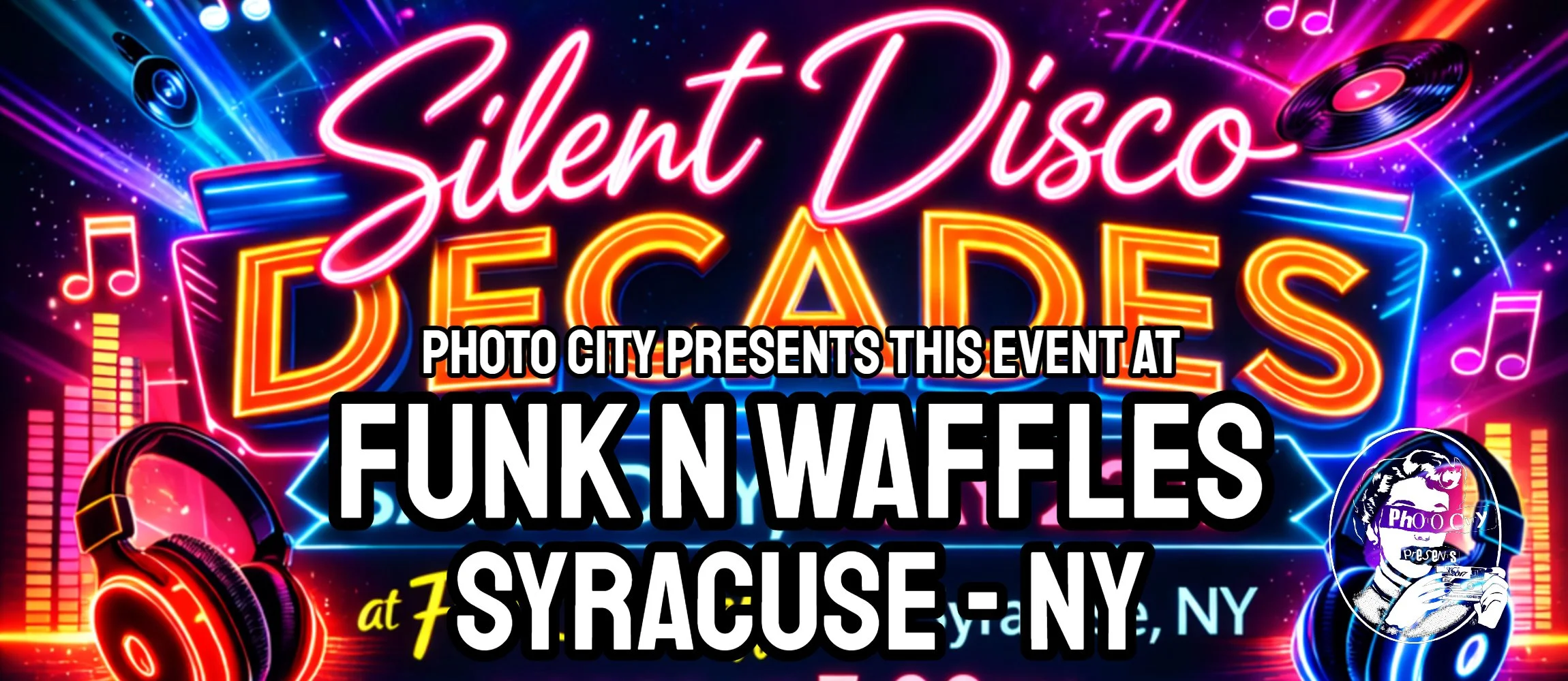 Silent Disco - Music Through The Decades @ Funk ‘n Waffles (Syracuse, NY)