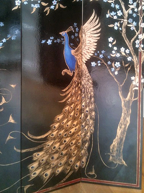 Frederick Wimsett - murals and artistic design - Peacock Screen Detail 2.jpg