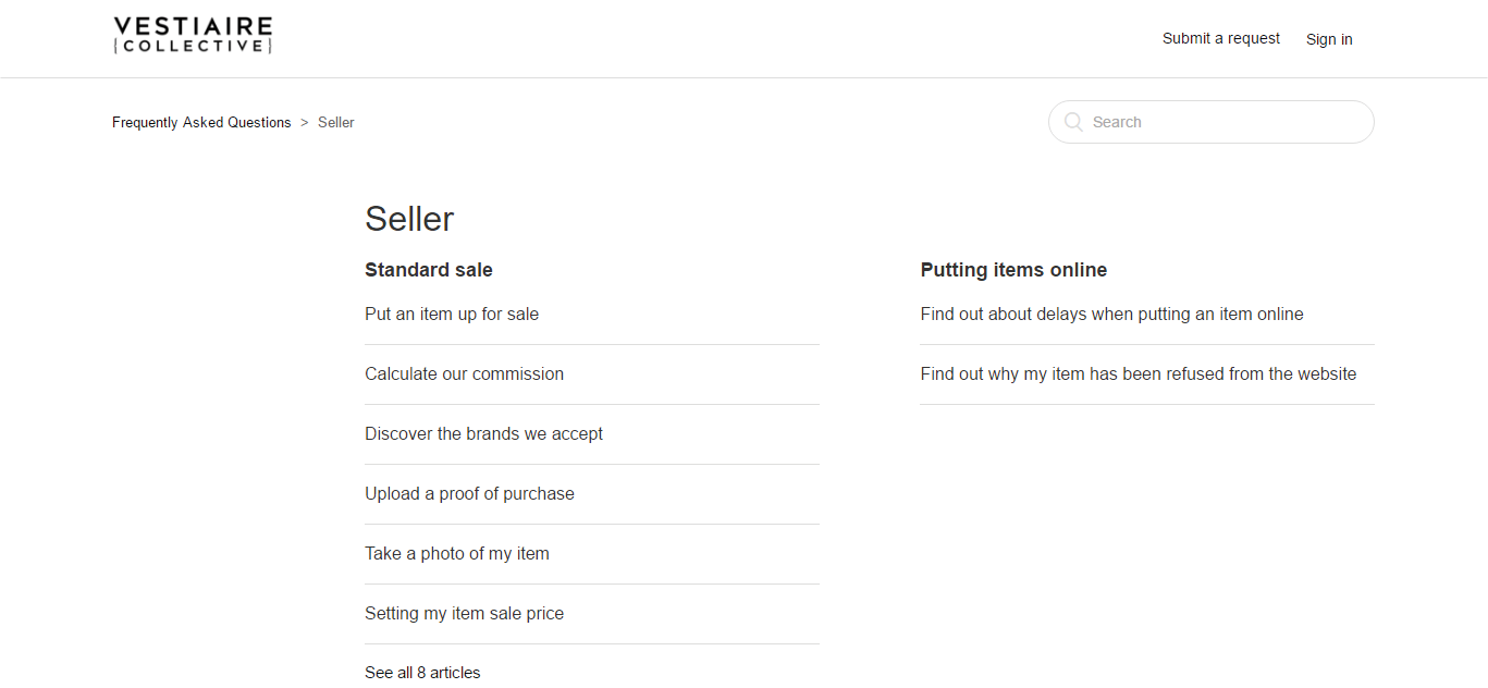 Vestiaire Collective - Seller FAQ