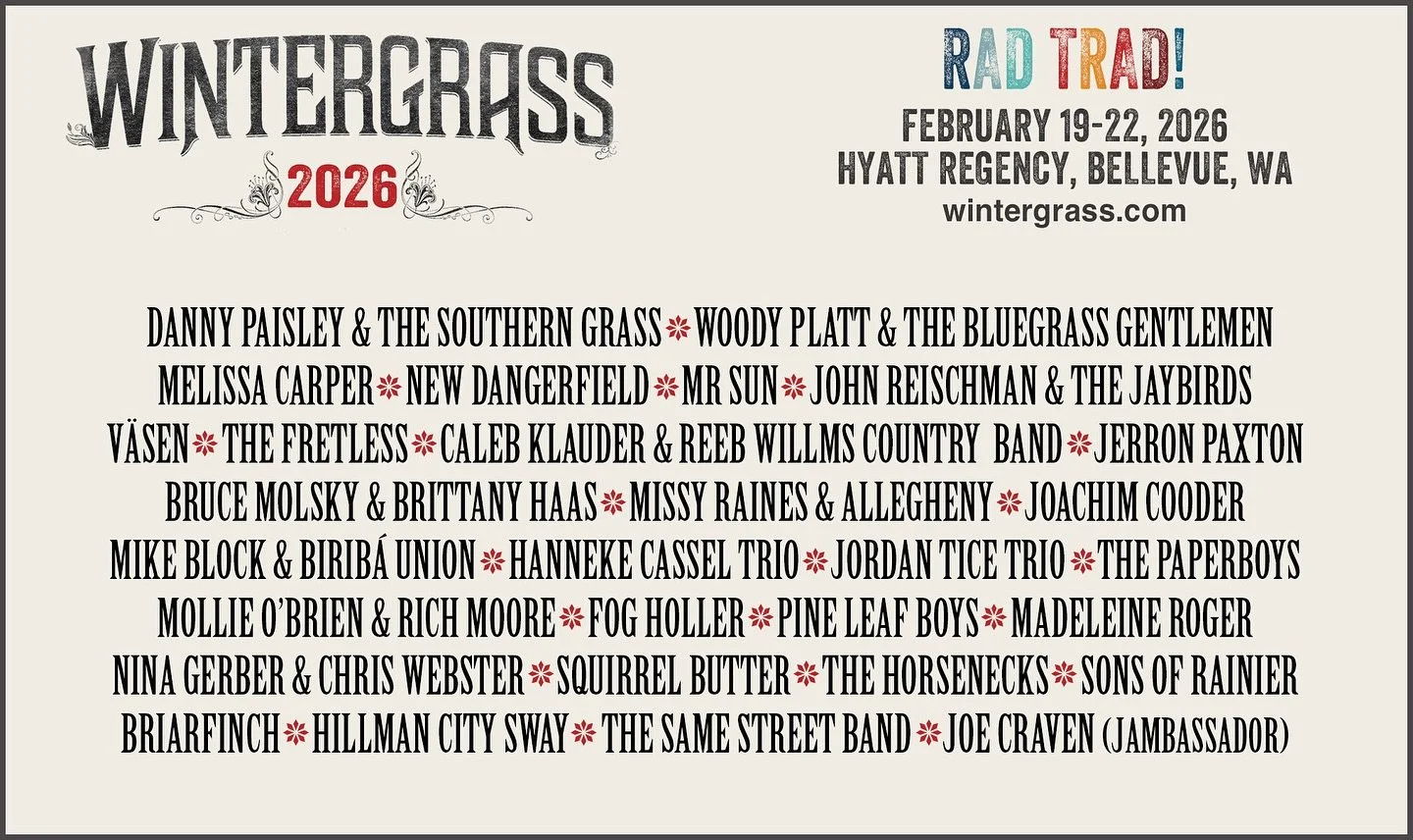 So excited to perform at @wintergrassmusicfestival in February! I&rsquo;ll have @yannfalquet and Tristan Clarridge in the band and SO MANY PEOPLE I LOVE WILL BE THERE!! Also it&rsquo;s the PNW and @dintaifungusa is RIGHT THERE. Who could ask for anyt