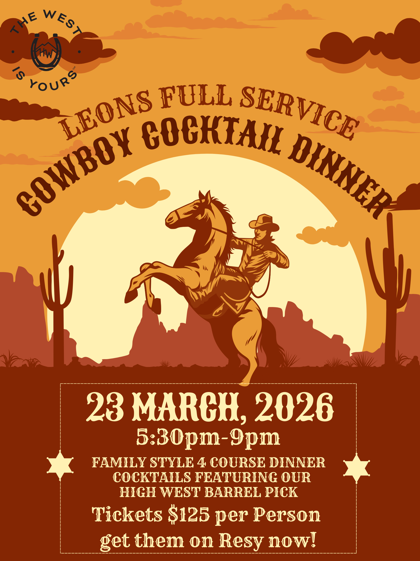 Cowboy Cocktail Dinner 