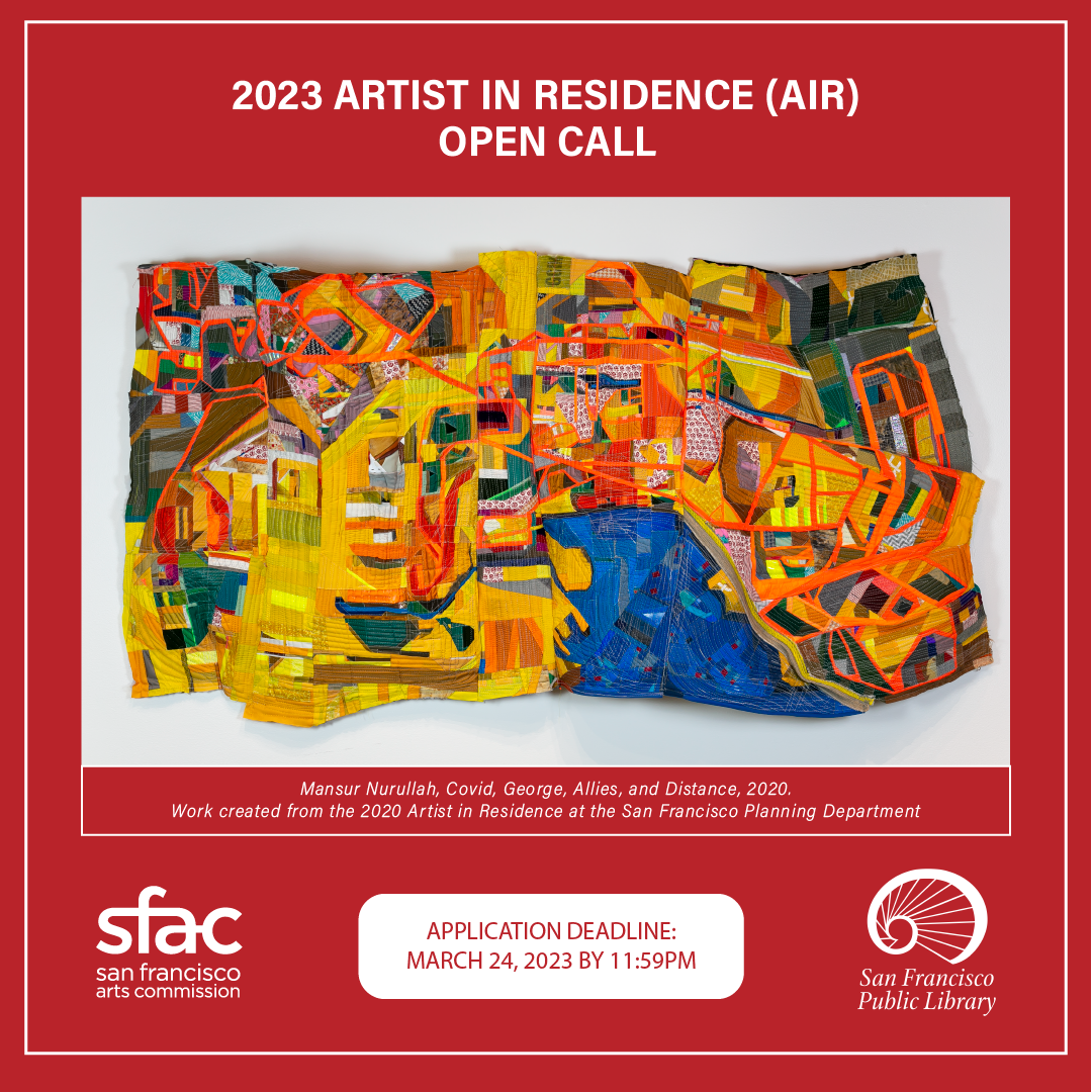 Around the Community | SFPL 2023 Artist in Residence Open Call (RFQ Deadline 3/24/23)