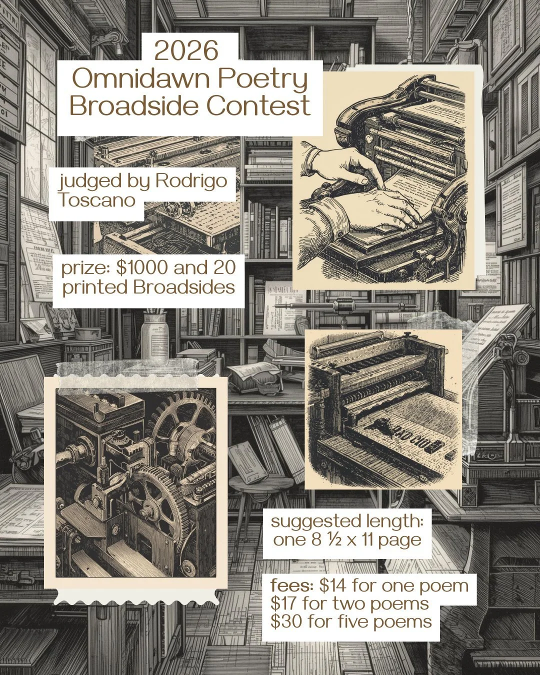 Around the Community: 2026 Omnidawn Single Poem Broadside Contest!
