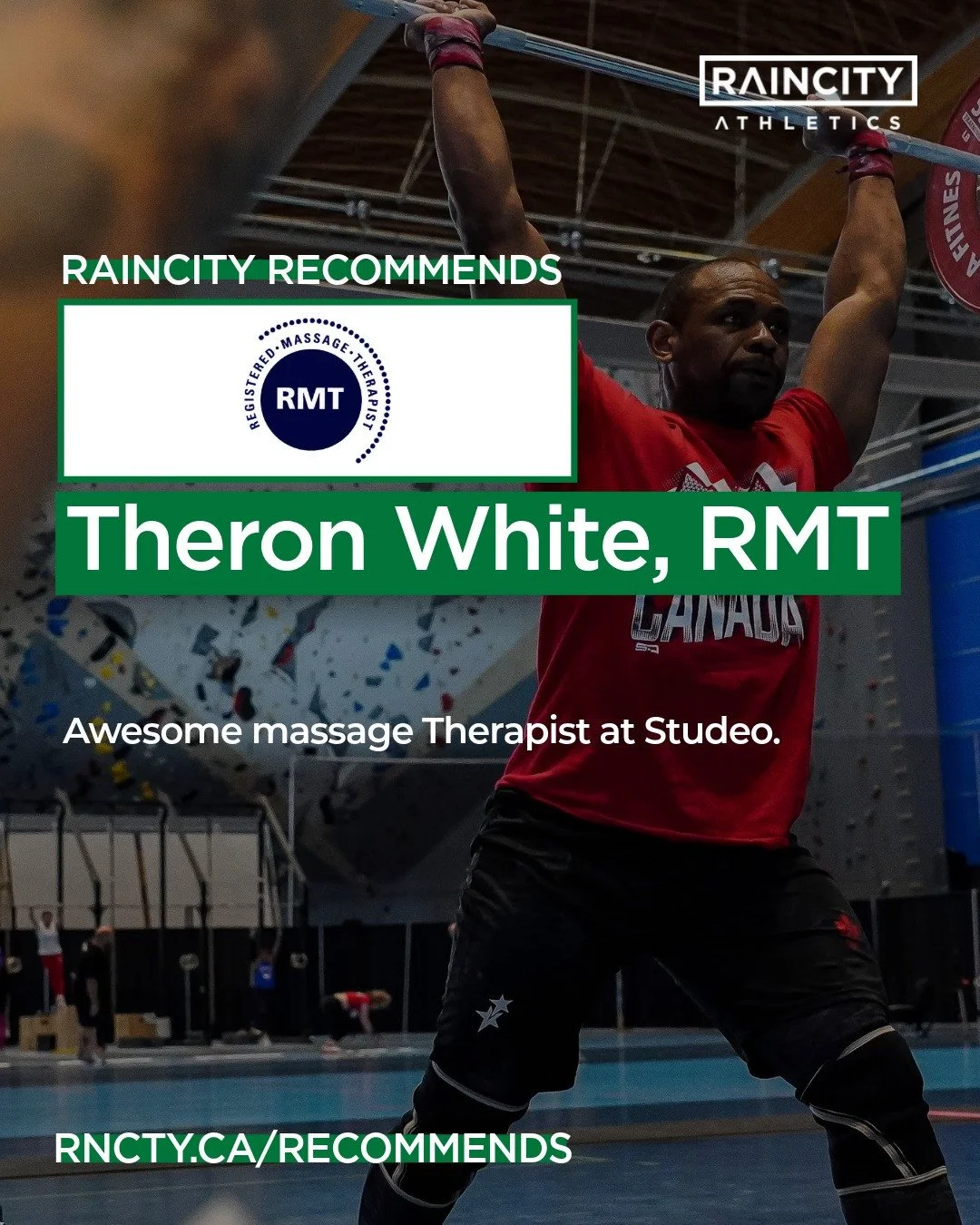 #RaincityRecommends 💚 You'll find Theron joining Saturday Throwdon classes and occasional classes during the week or in the afternoon training with Katie N. - Theron is also a FF coach at Studeo where he works as an awesome RMT 😉 Book via the link 