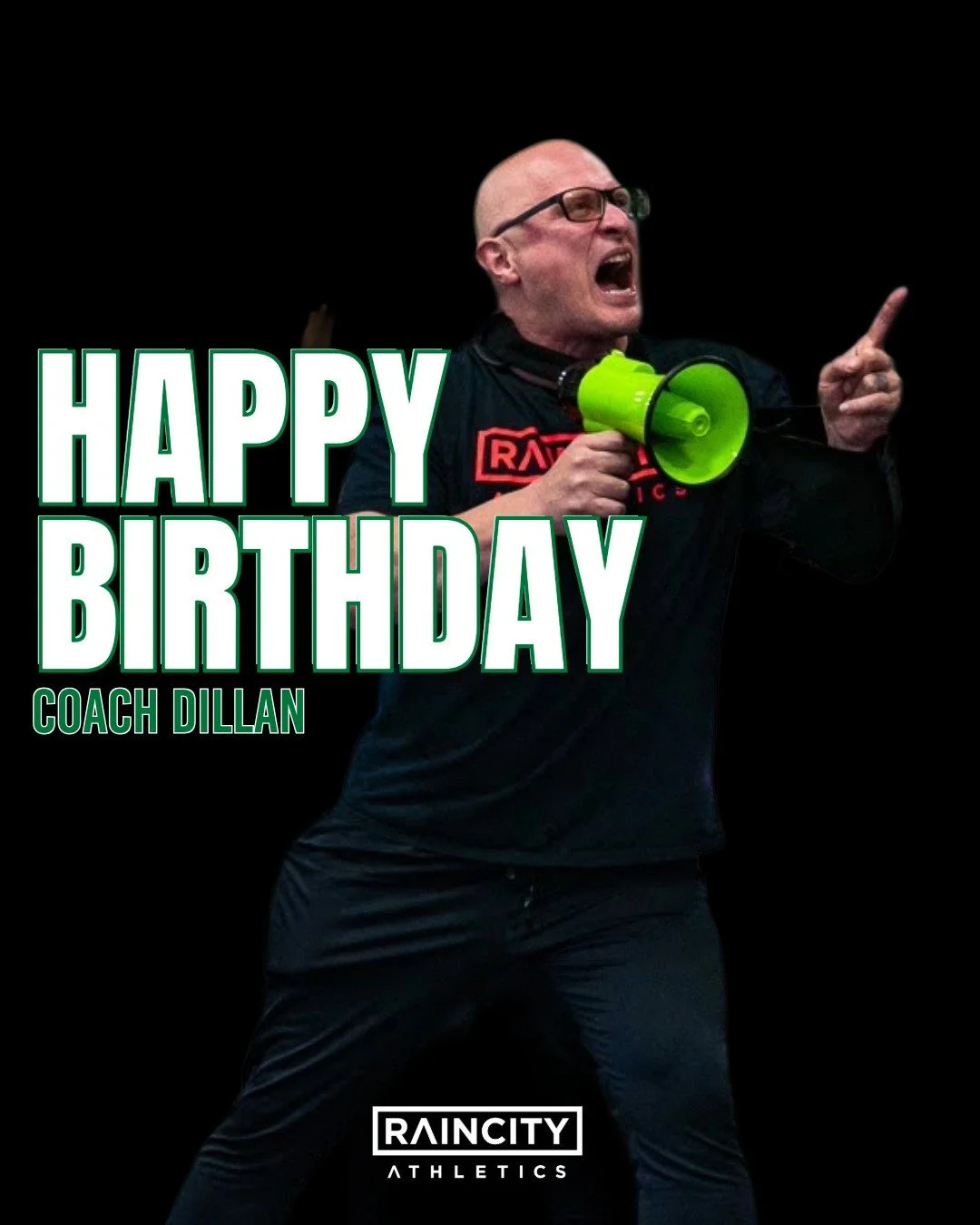 Happy birthday to @the_real_coach_dillan 🎉⁠
⁠
The photo was definetely staged. Dillan would never yell at you  through a megaphone... because he IS the megaphone 😄 Always loud, always hyped, always pushing you to go past your comfort zone (And mayb