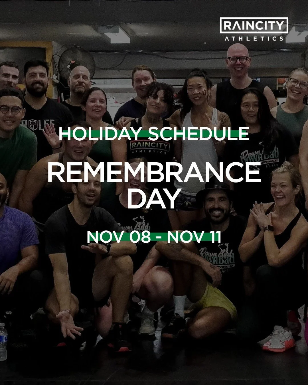 Long weekend coming up! You know the drill 😉 Check the modified schedule on the link in bio. ⁠
⁠
No classes on Sunday, November 9! But check the schedule for open gym times if you are eager to train 😊