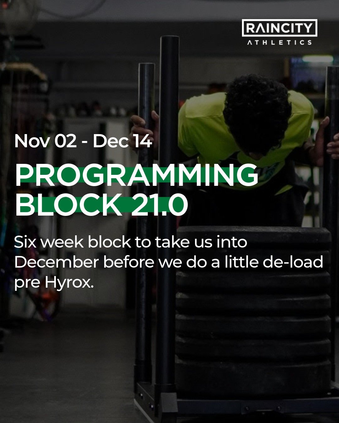 New block is ON! 💪 More details in the link in bio⁠
⁠
After a rough testing week it's time for a new block of joy (see #gains). This block will run for 6 weeks to take us into the 2nd week of Dec, then we'll de-load and play around until the new yea