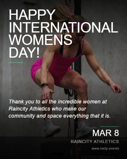 Happy International Women's Day to all of the amazing women of @RaincityAthls who have shaped our incredible community to be everything that it is today <3⁠
⁠
#Internationalwomensday #womensday#IWD2026