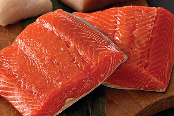 WILD SOCKEYE SALMON Sockeye Salmon is the leanest in the salmon family and is prized for its deep red colour, firm texture and rich flavour.
