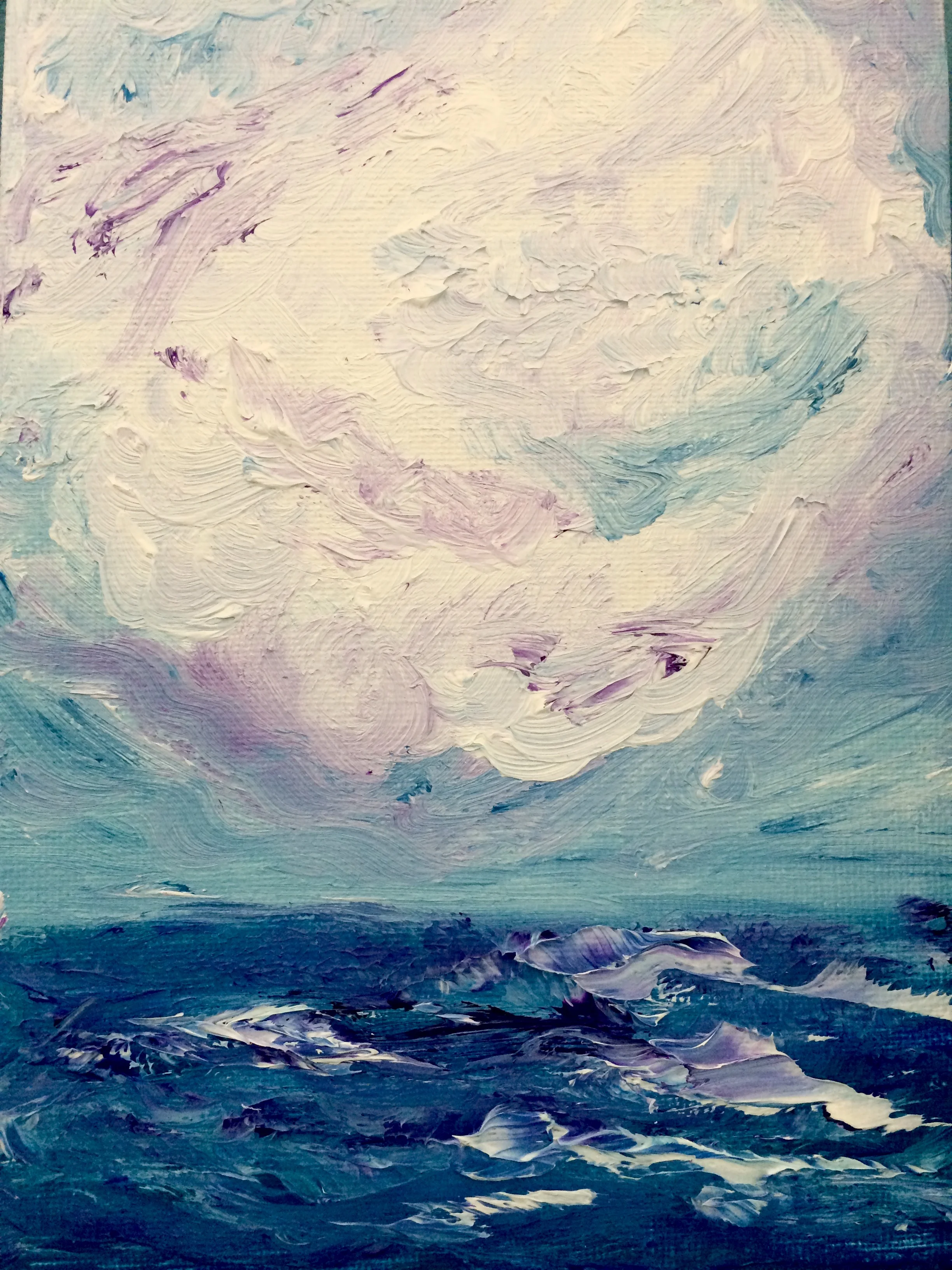 DEEP CRIES TO DEEP 5x7 Oil on Panel