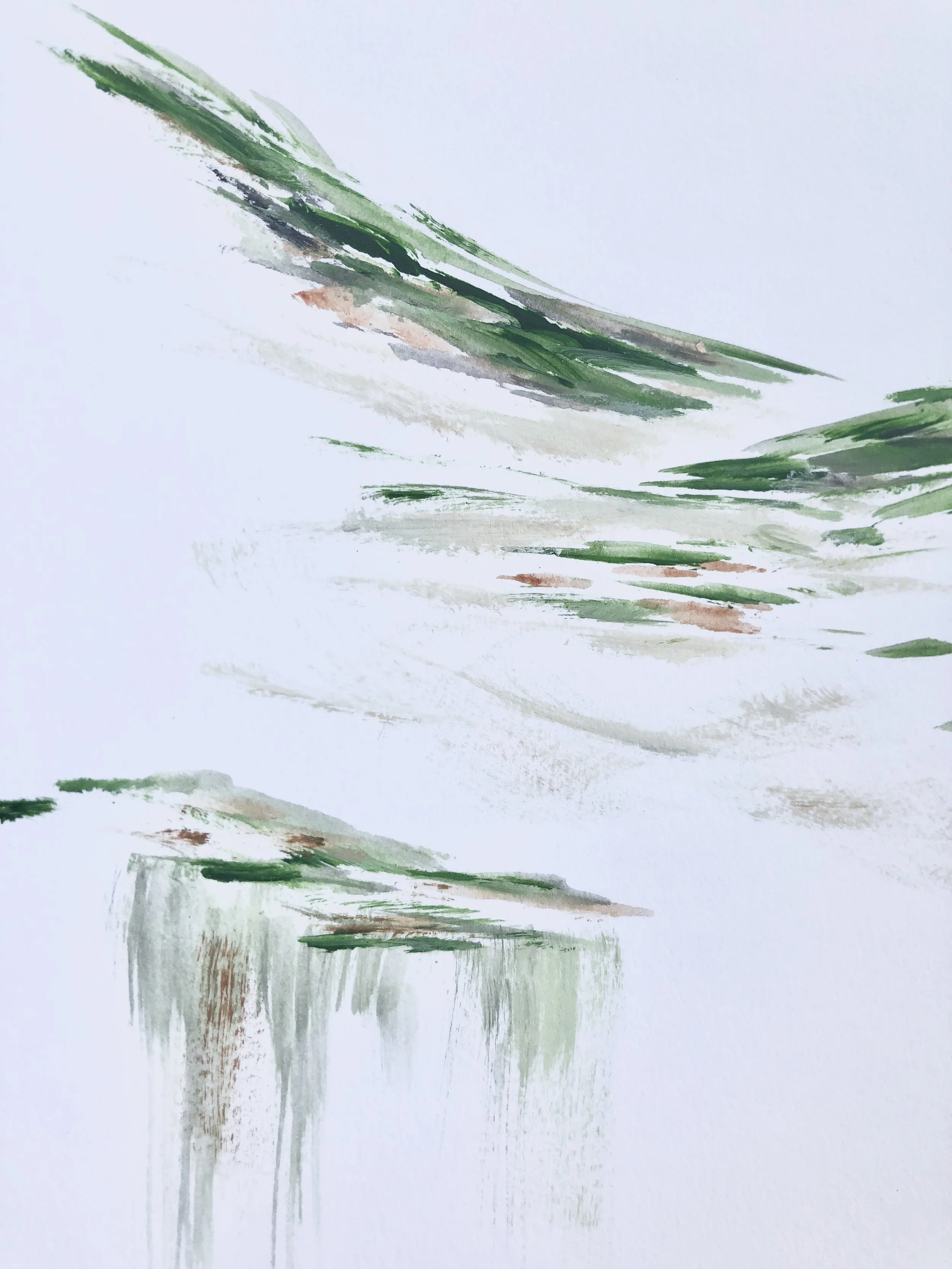 minimal green painting by Taira Adair