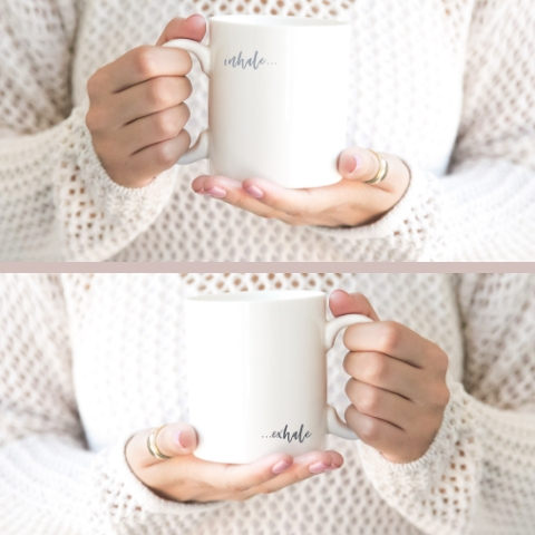 inhale exhale mug- Taira Adair Art
