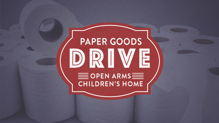 Open Arms Paper Goods Drive