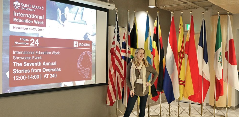 Meghan Dratschmidt, a SMUworks program assistant with Global Learning and Intercultural Support, was the emcee for today’s Stories from Overseas and also presented on her experiences studying in Brazil