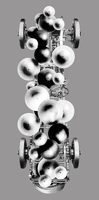 The Birth Of The Automobile (Vinyl Design For Bar Area)