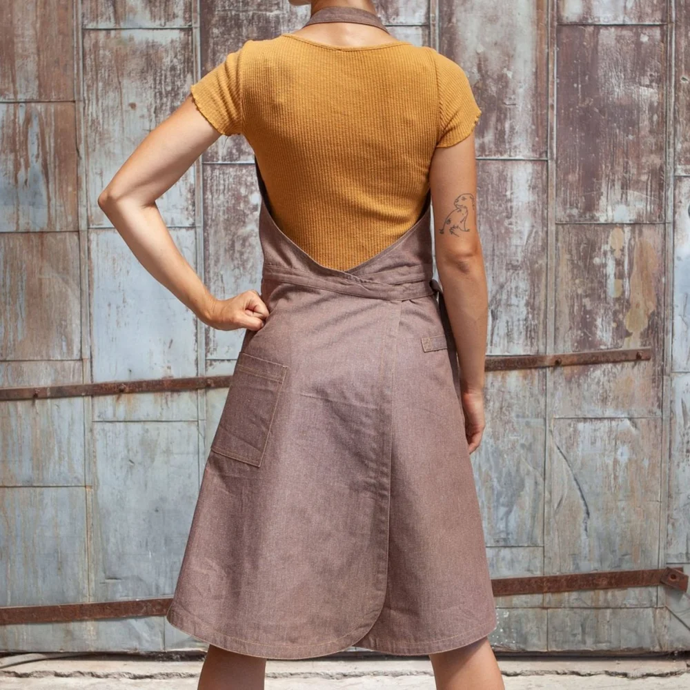 brown apron dress Apron Dress -Khaki main image 0