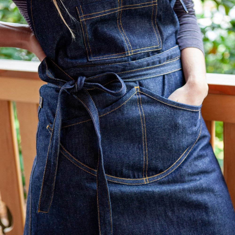 apron denim dress Vintage Ralph Lauren Dress Apron Denim Blue Jean Overall Pinafore Rancher  Cottage Prairie Suspenders Garden Cottage Core