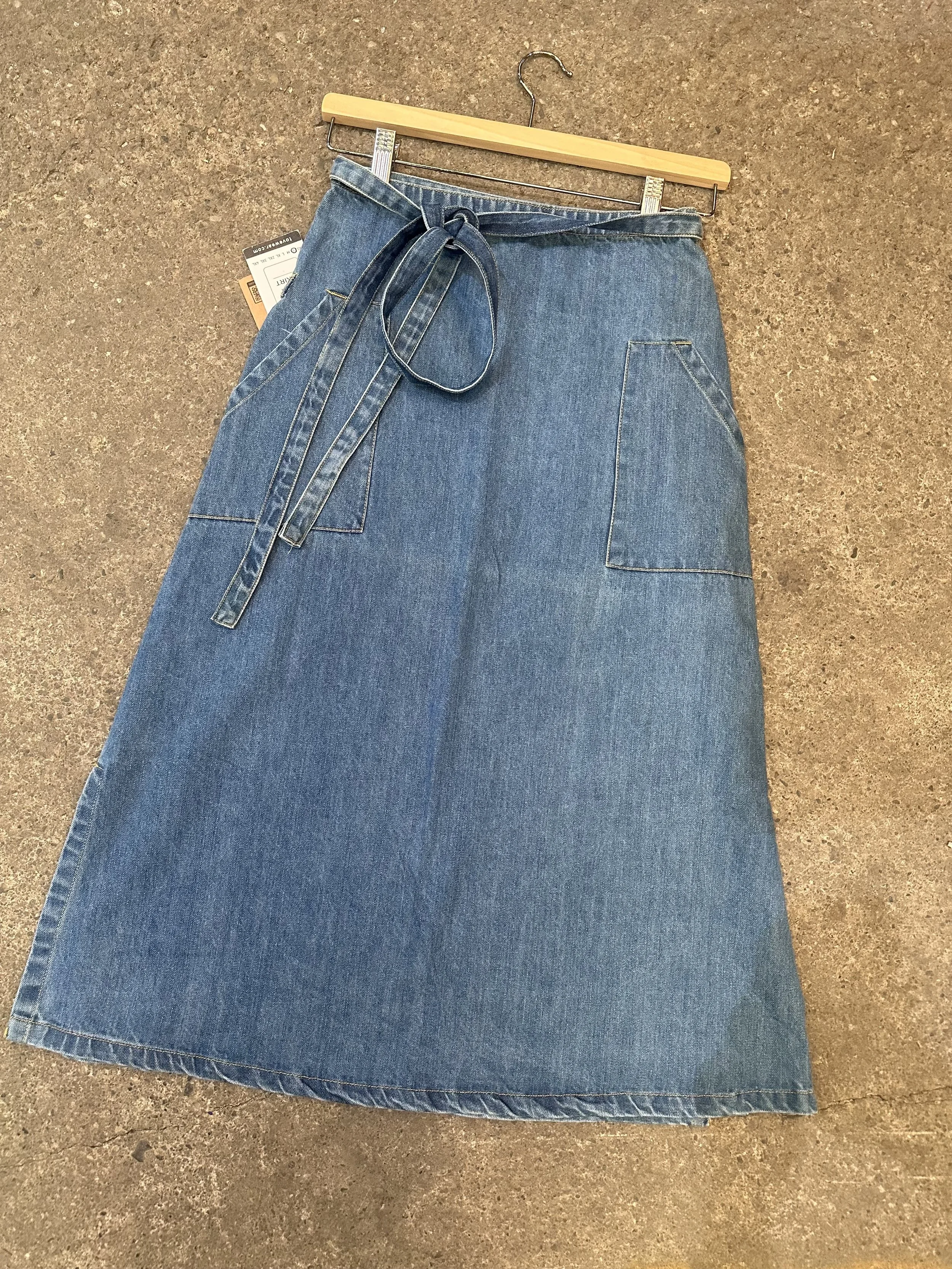 Sun damaged Midi Skirts Light Denim  XS-XL