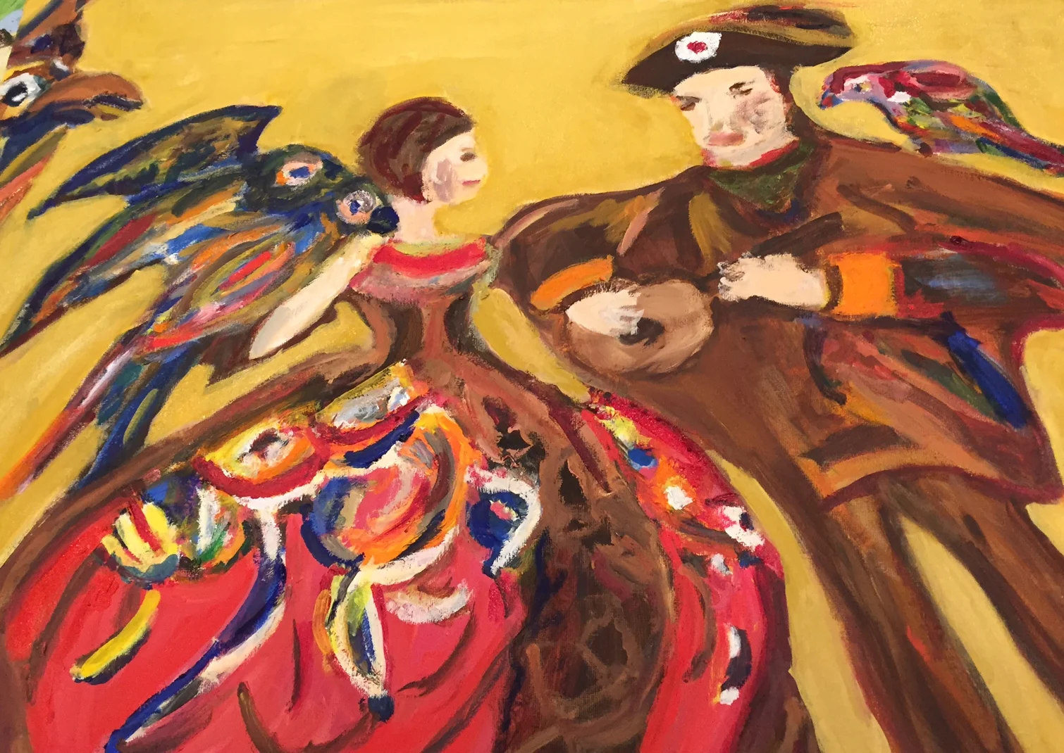 Dancers with Parrots