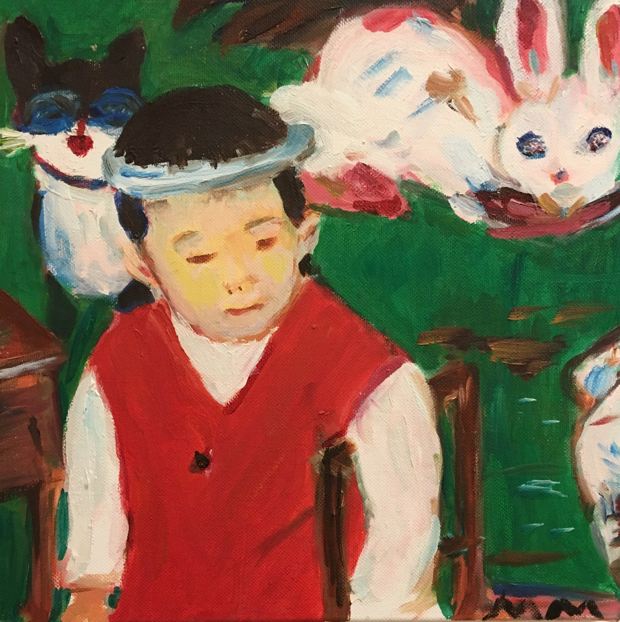 Chinese Boy in Beijing Classroom