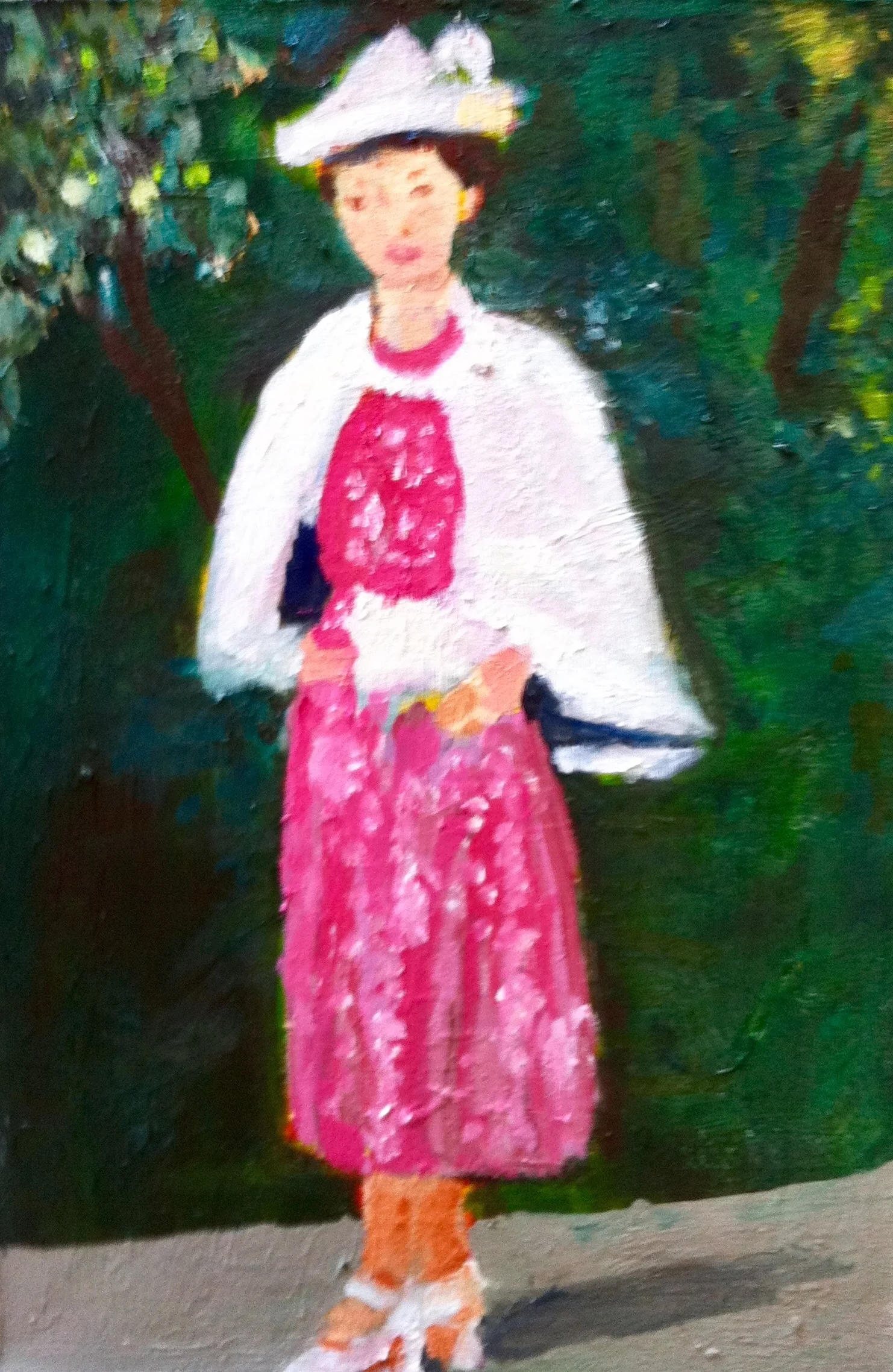 Rose in Rose Colored Dress