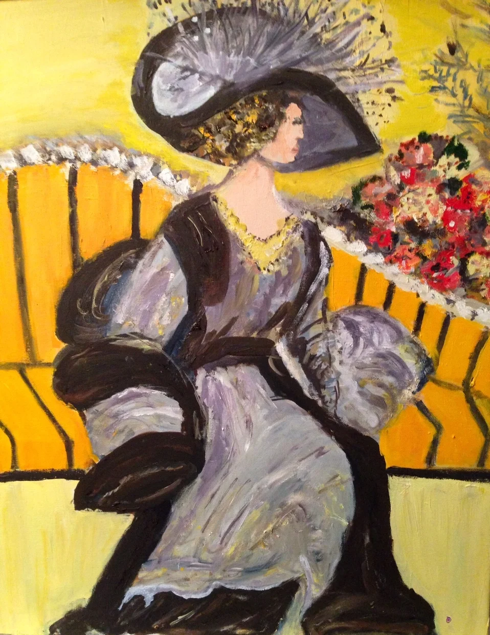 Victorian Lady on Sofa