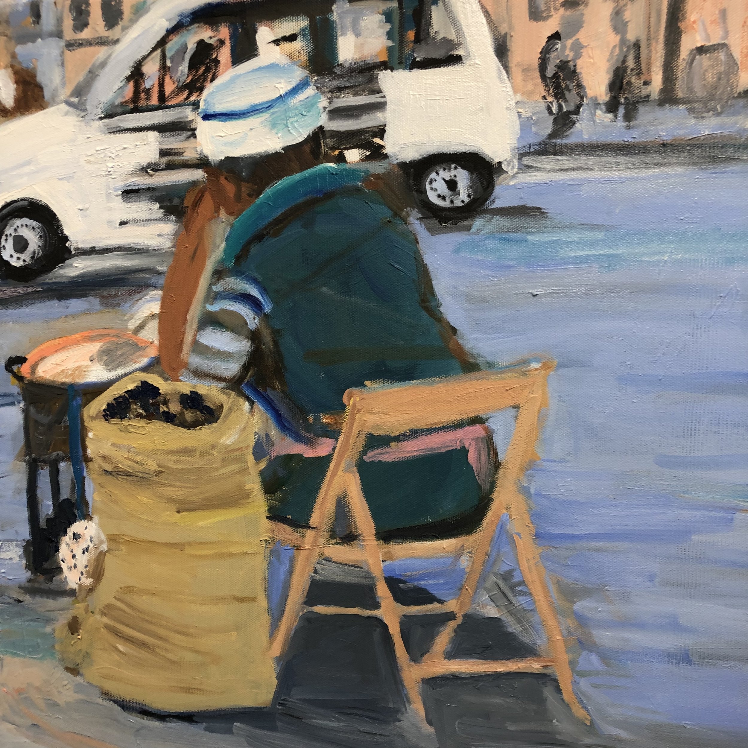 Streetscene in Rome (Chestnut seller)