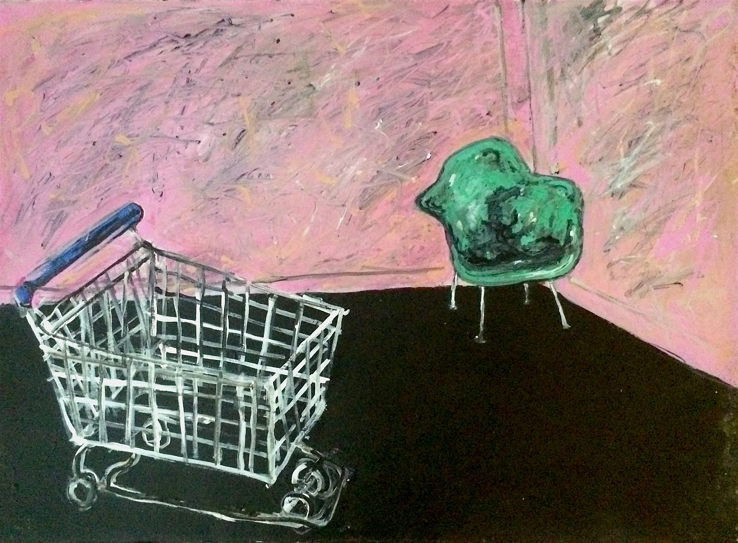 untitled (shopping cart and shell chair)