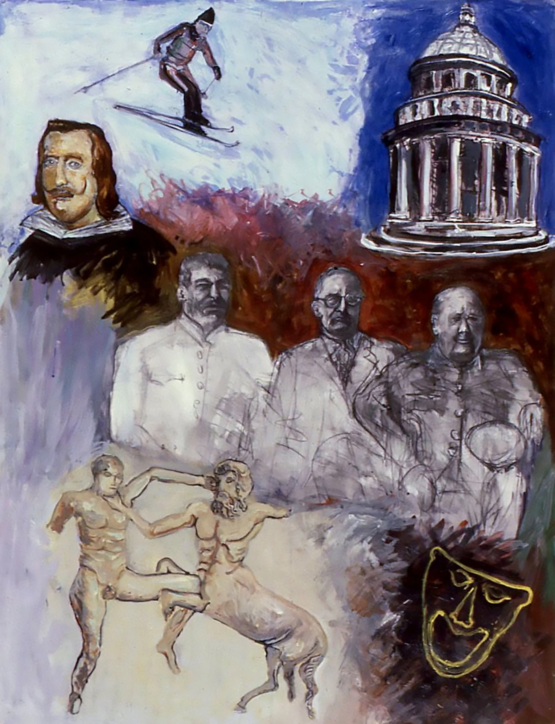 "Potsdam etc.", acrylic on paper, 50 x 38 inches, 1992