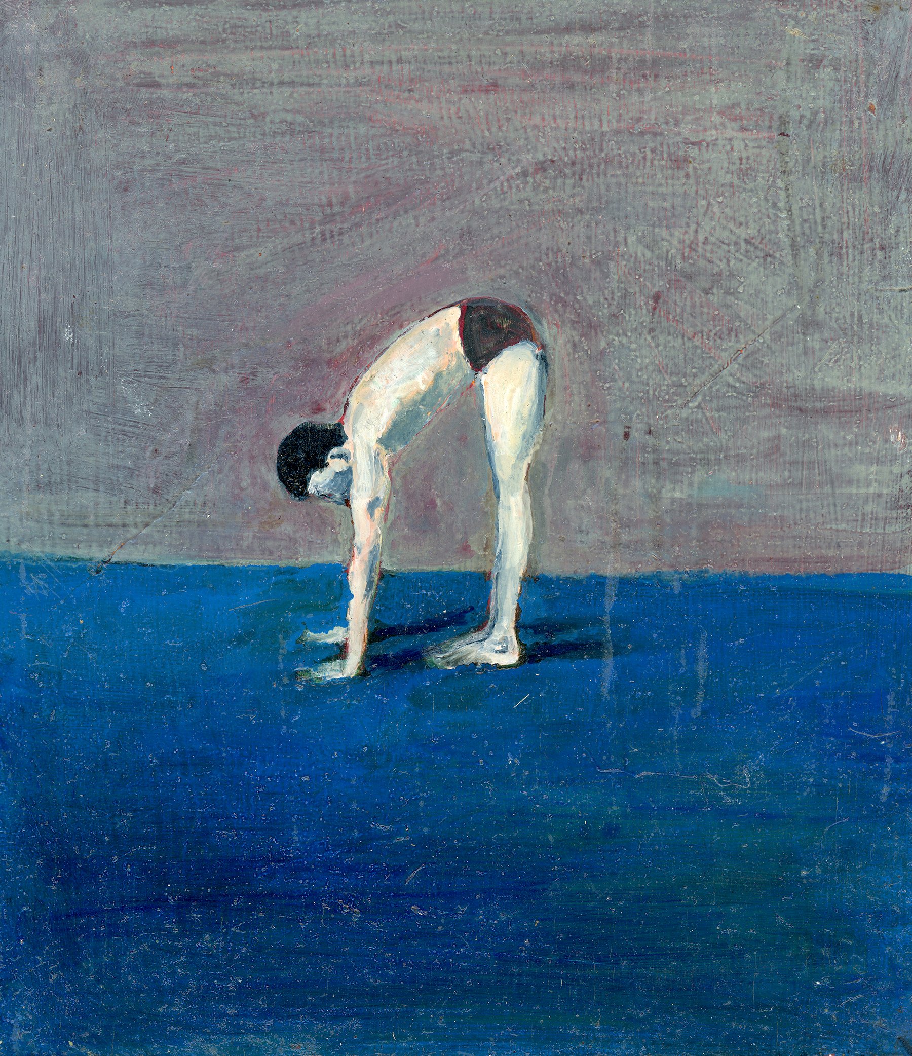 "Yogi", oil on wood,  4 1/4 x 3 3/4 inches, 1984