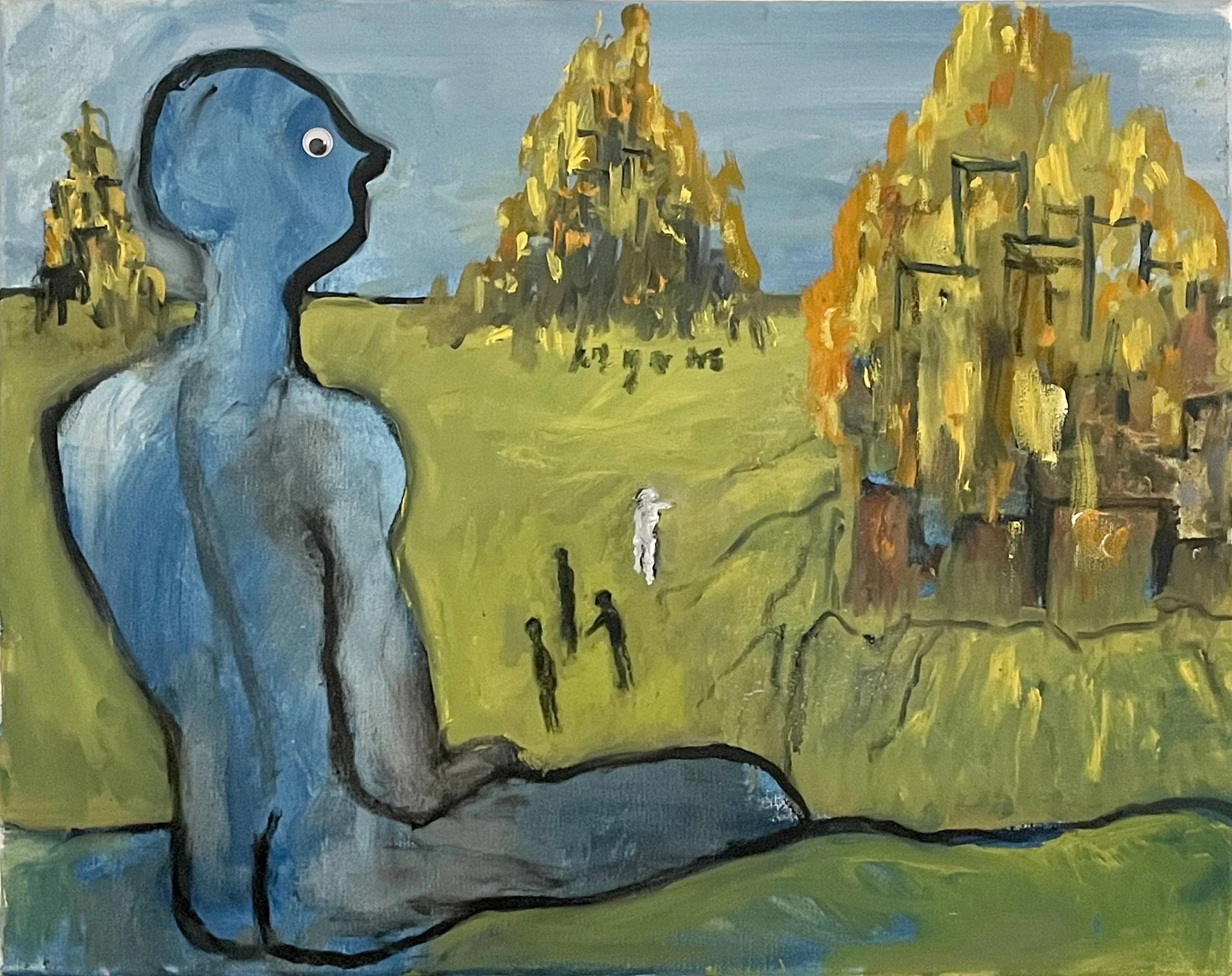 "Lot’s wife (Cities of the Plain)", mixed media on canvas, 16 x 20 inches, 2019