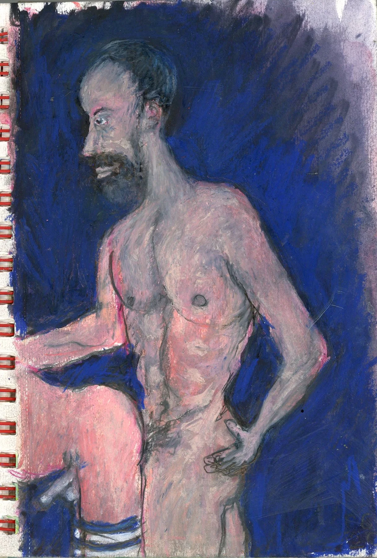 "Intercourse", mixed media on paper,  5 x 3 inches, 2021