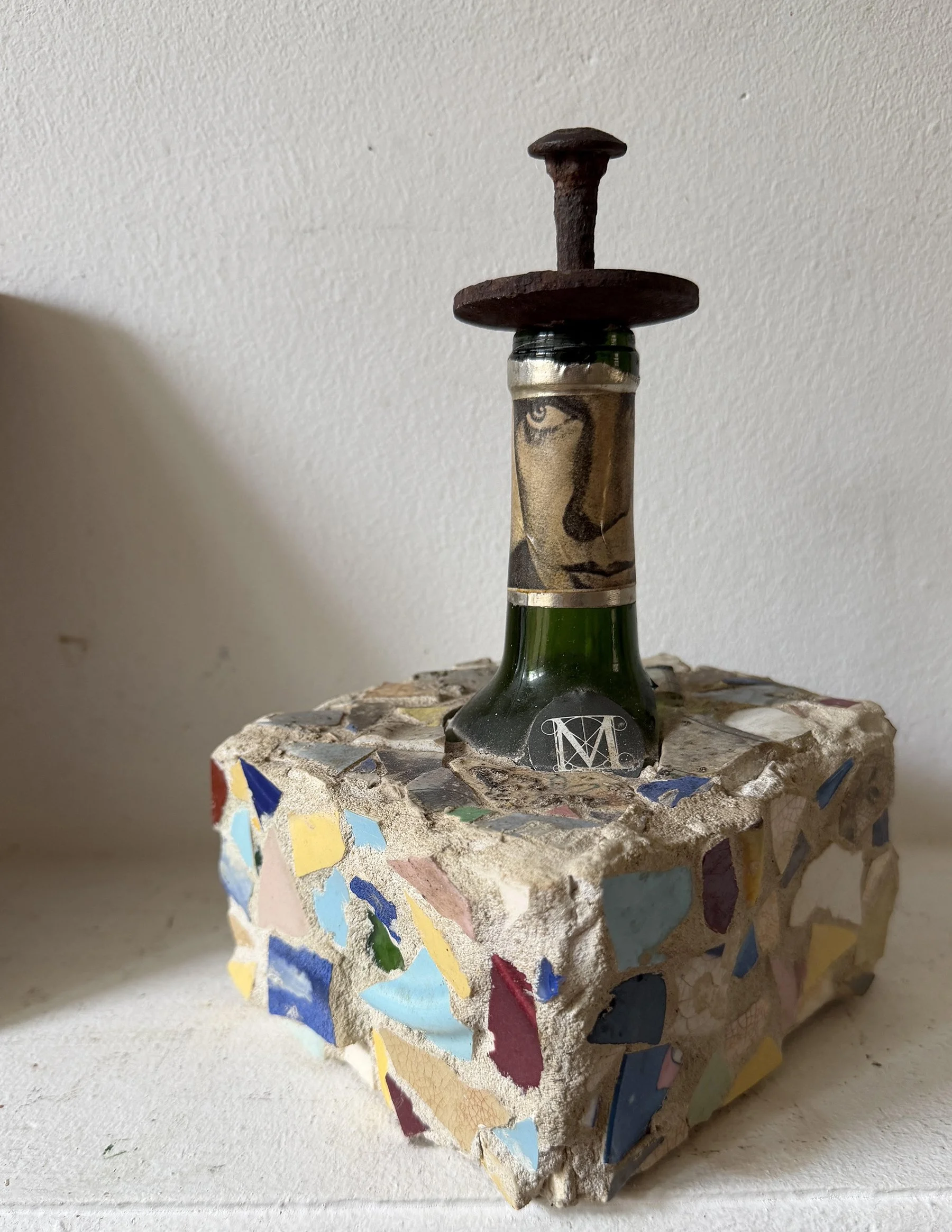 "Museum Badge Sculpture", mixed media, 8 inches, 1990s