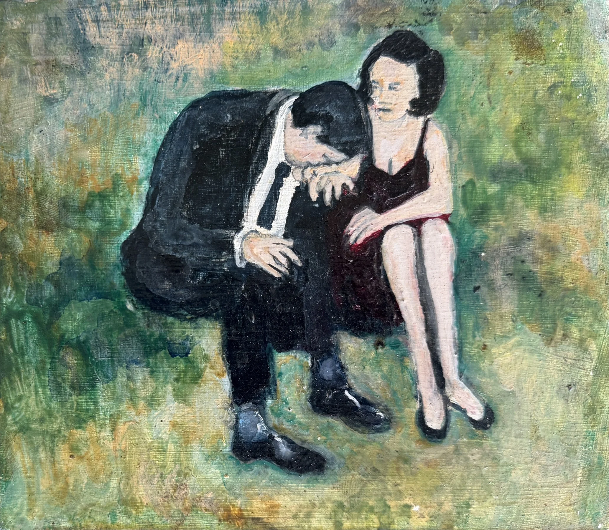"La Notte", oil on wood, 5 1/2 x 6 inches, 1987